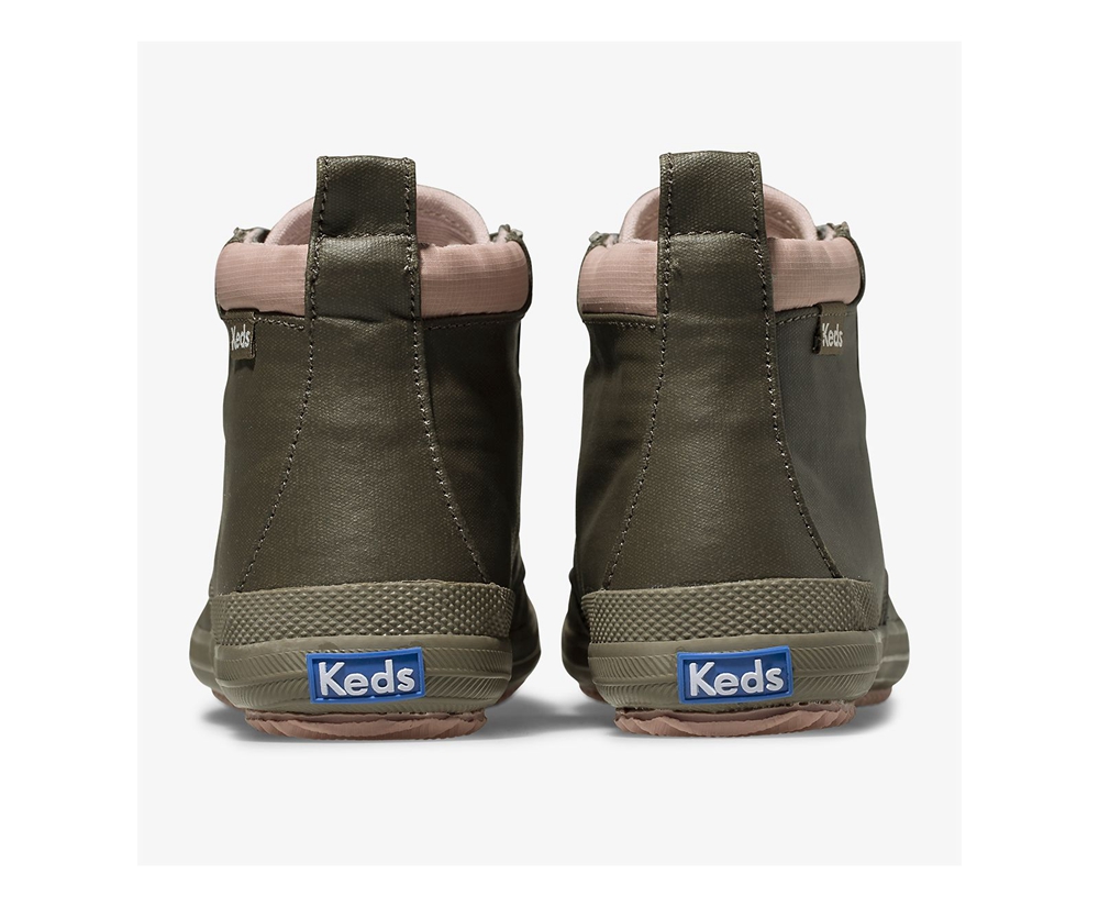 Keds Boots Olive - Cyber Scout Coated Canvas - Kids NFSEDK-730